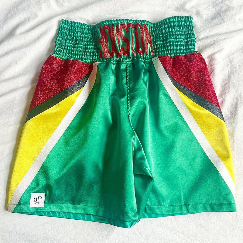 SATIN GREEN MEN'S TRUNKS