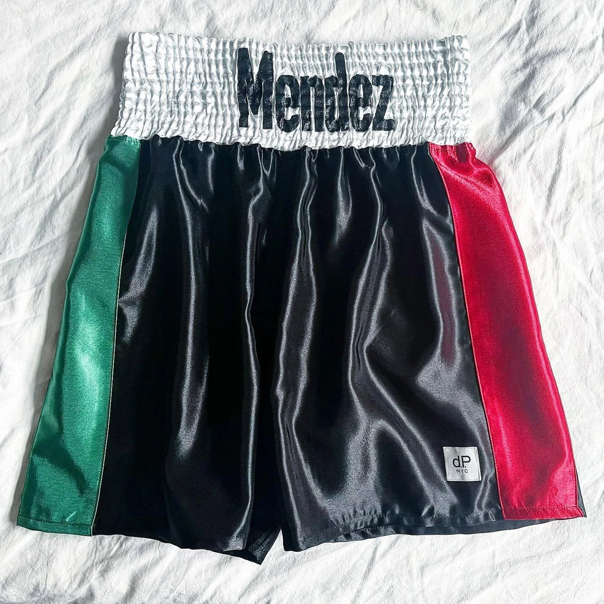 SATIN BLACK MEN'S TRUNKS