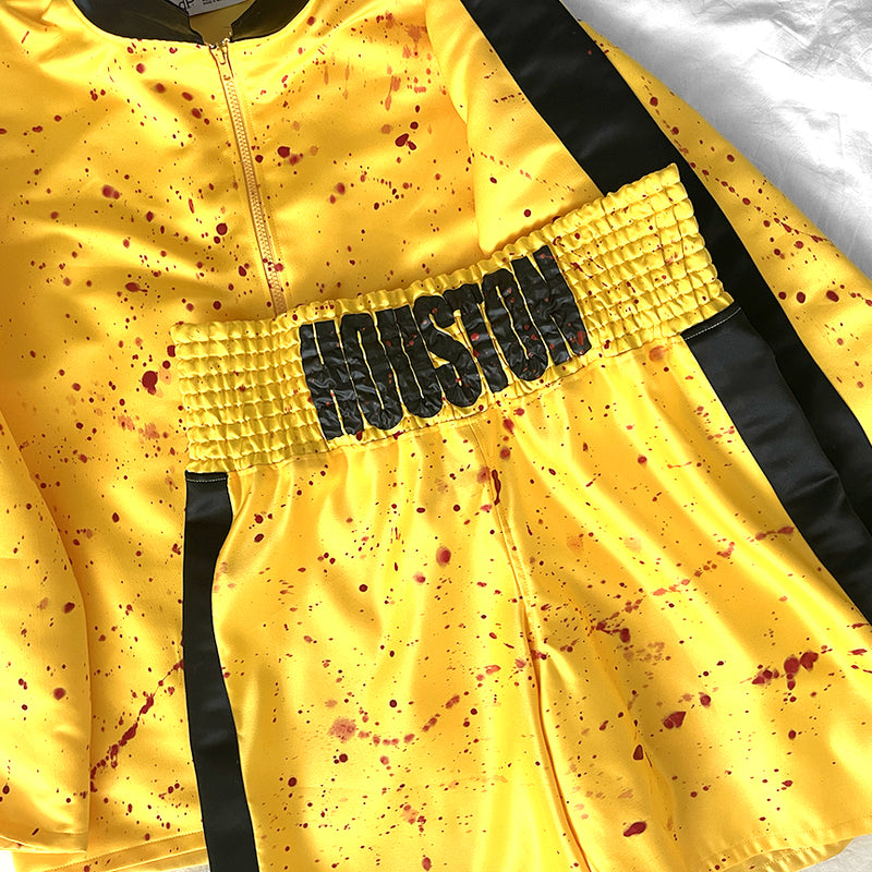 PAINTED SATIN MEN’S LONG SLEEVE BOXING KIT