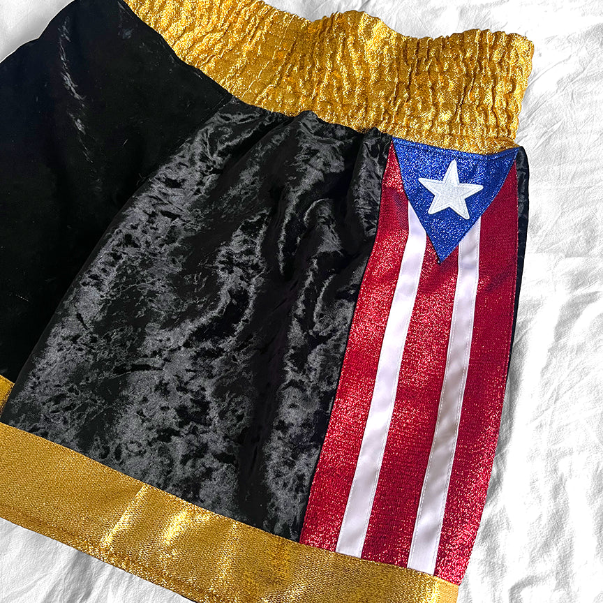 CRUSHED VELVET MEN’S BOXING TRUNKS