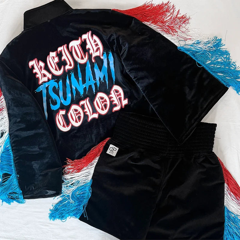 Men's Long Sleeve Jacket & Boxing Trunks