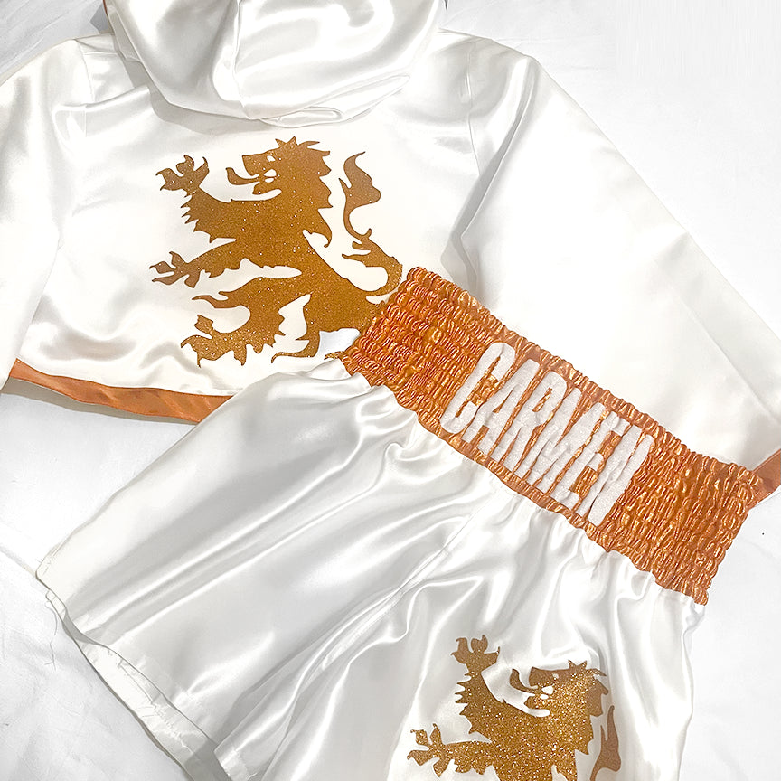 SATIN LONG SLEEVE WOMEN’S BOXING KIT