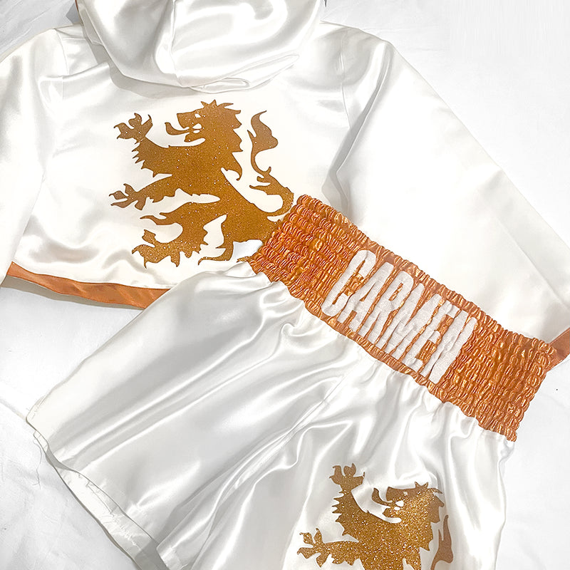 SATIN LONG SLEEVE WOMEN’S BOXING KIT