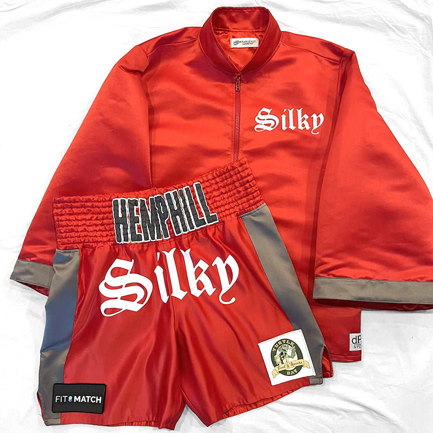 SATIN MEN’S LONG SLEEVE BOXING KIT
