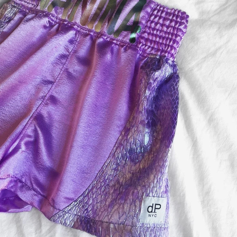 MERMAID INSPIRED SATIN WOMENS BOXING TRUNKS