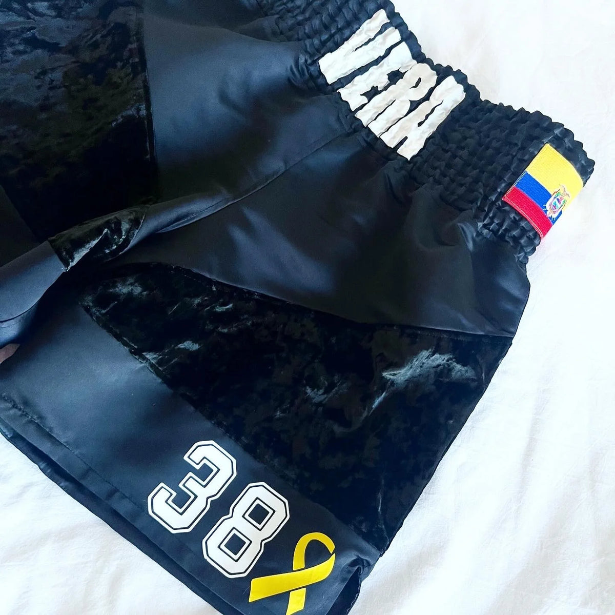 SATIN/ CRUSHED VELVET MEN’S BOXING TRUNKS