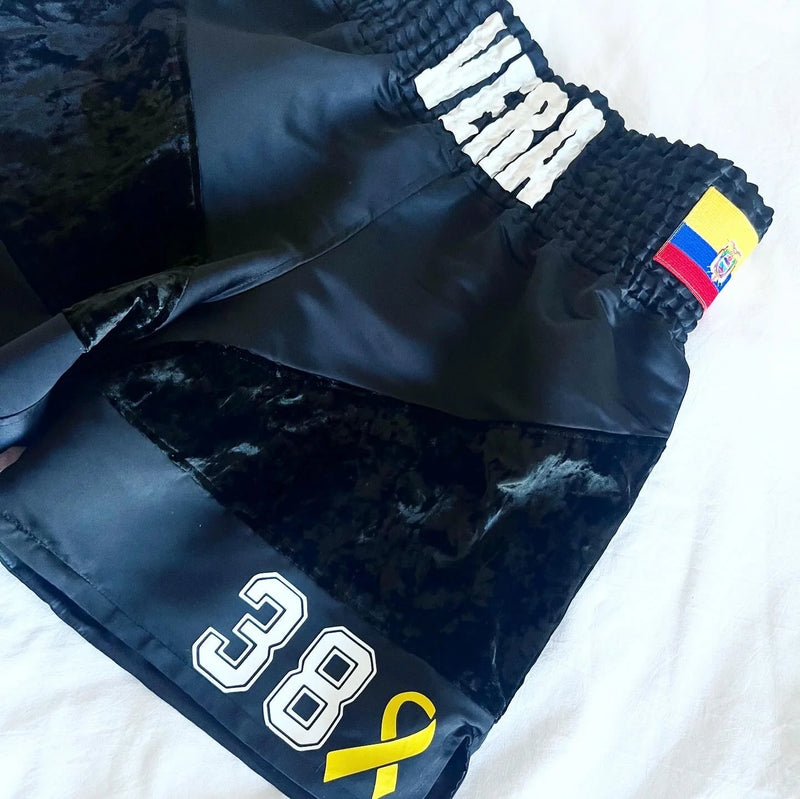 SATIN/ CRUSHED VELVET MEN’S BOXING TRUNKS