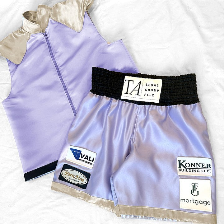 Satin Men's Vest & Boxing Trunk