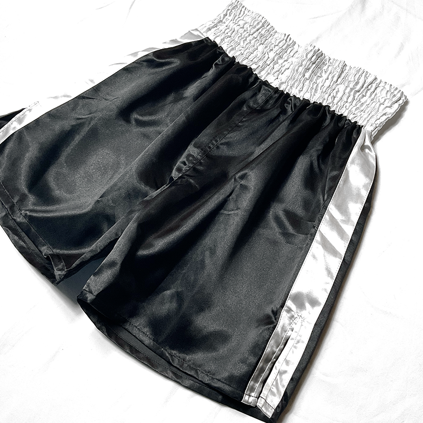 XXS Side Stripe Satin Boxing Trunks