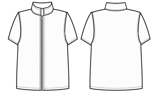 Collared Short Sleeve Jacket