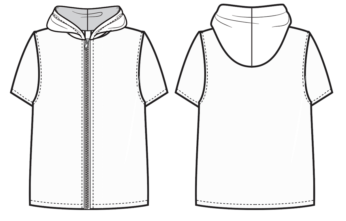 Hooded Short Sleeve Jacket
