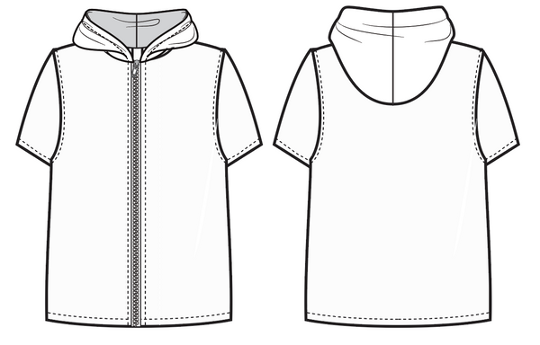 Hooded Short Sleeve Jacket